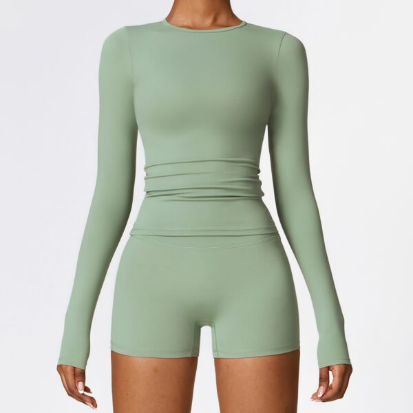 Brushed high-performance long-sleeve top