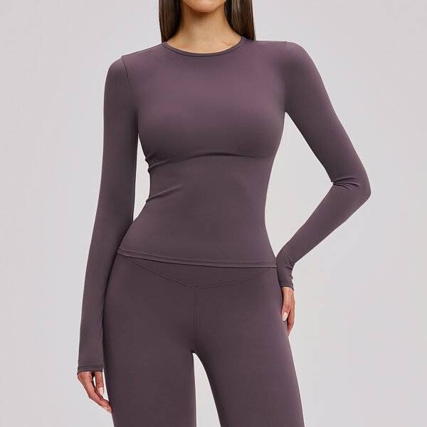 Brushed high-performance long-sleeve top