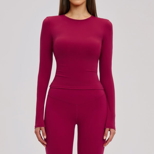 Brushed high-performance long-sleeve top