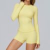Brushed high-performance long-sleeve top