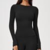Brushed high-performance long-sleeve top