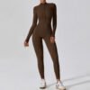 Naked-feel long-sleeve yoga bodysuit