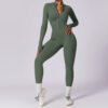Naked-feel long-sleeve yoga bodysuit