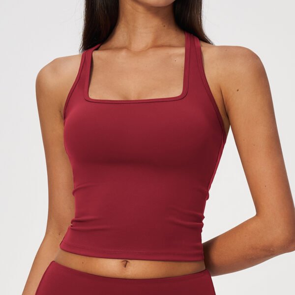 Brushed-finish racerback sports tank top