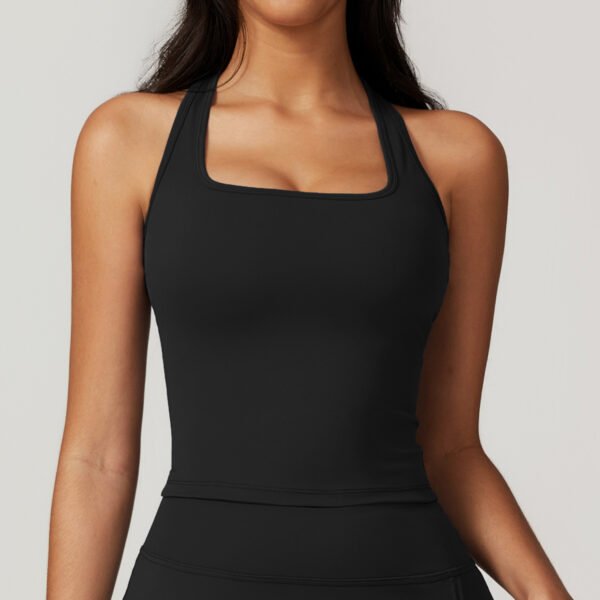 Brushed-finish racerback sports tank top
