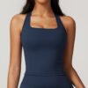 Brushed-finish racerback sports tank top