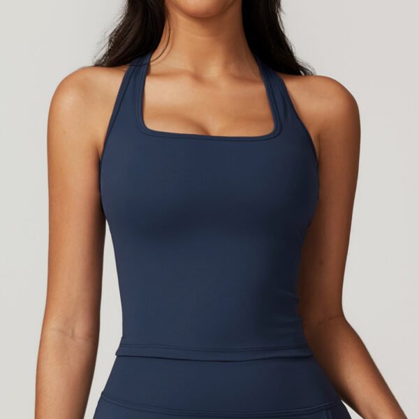 Brushed-finish racerback sports tank top