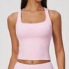 Brushed-finish racerback sports tank top