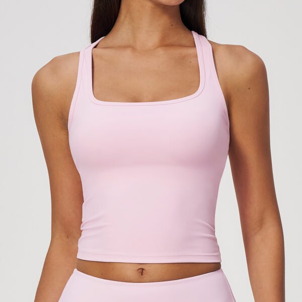 Brushed-finish racerback sports tank top