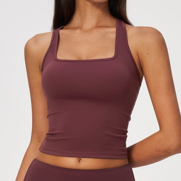 Brushed-finish racerback sports tank top
